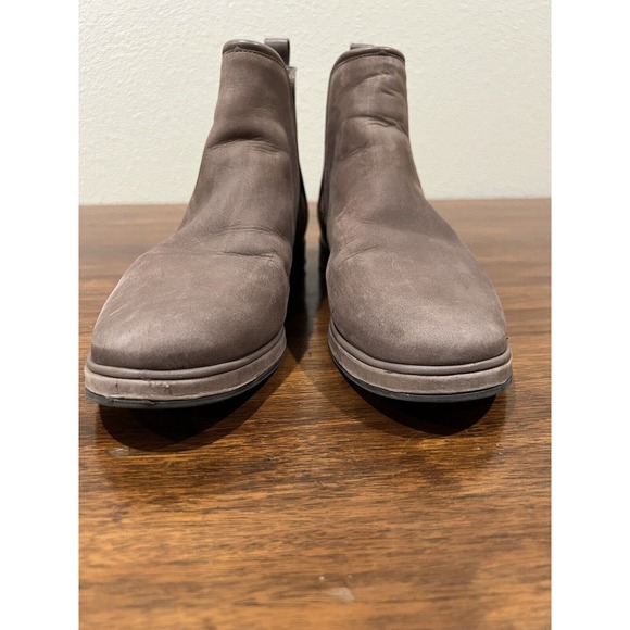 Nurture Womens Bootie 9.5 M Cadell Chelsea Ankle‎ Brown Leather Platform Pull On - Picture 2 of 11